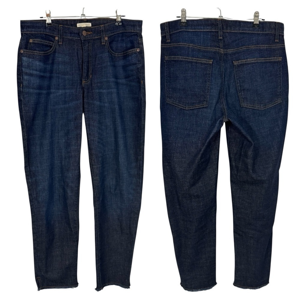 Eileen Fisher Organic Cotton Denim Slim Jeans Sz 6 Dark Wash Stretch Slim Fit